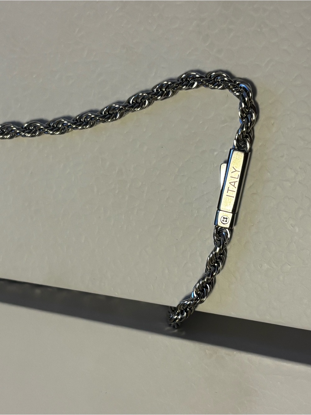 JAXXON Men's Silver Rope Chain Necklace - Picture 5 of 8